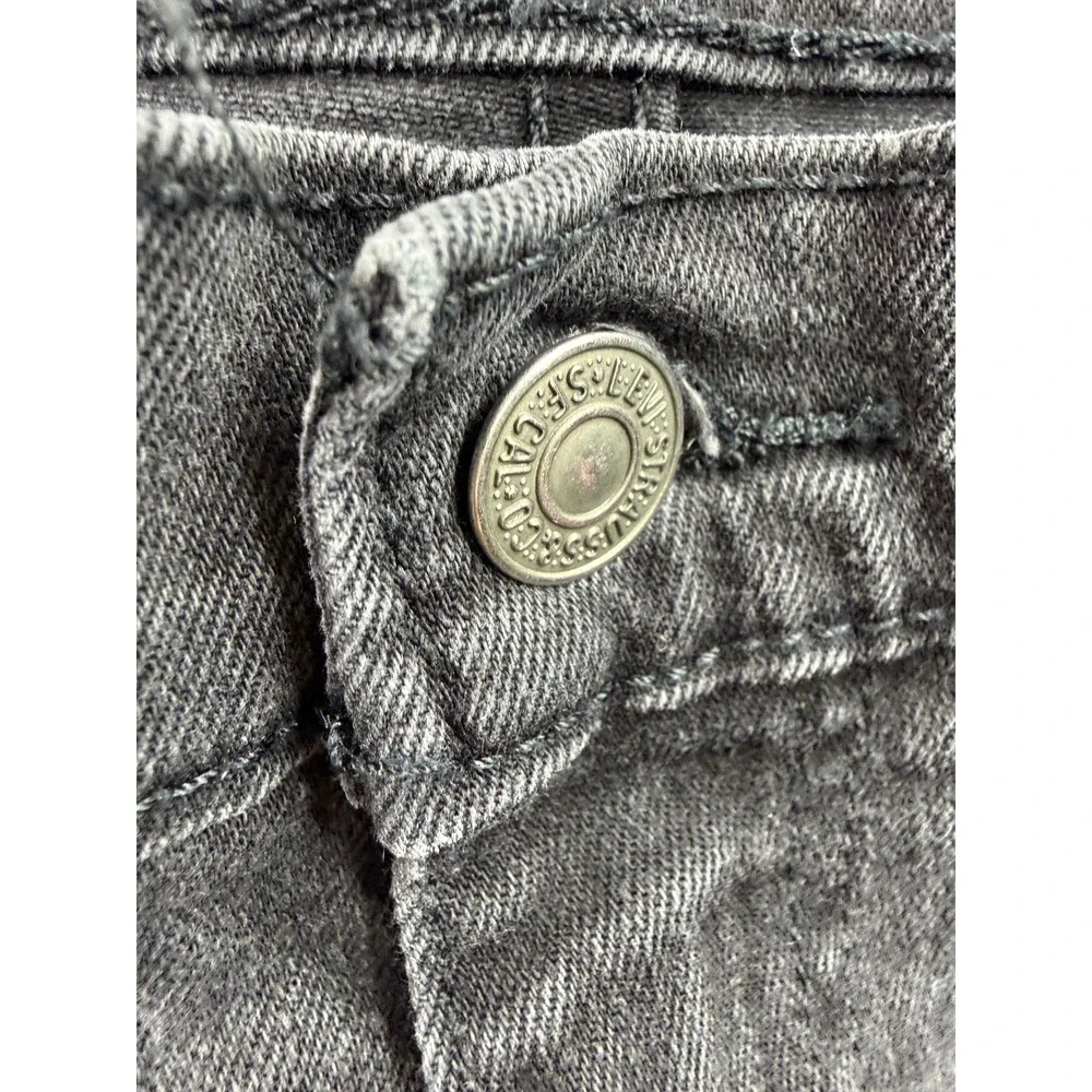 Levi's Denim Jeans Youth Gray Slim Fit 5-Pocket‎ Charcoal Wash 27x26